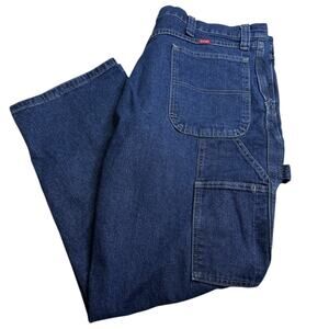 Wrangler Jeans Mens 42x30 Carpenter‎ Blue Authentic Workwear Denim Outdoor